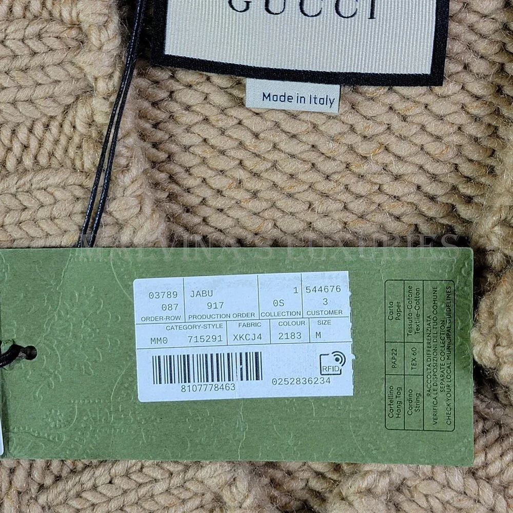 GUCCI MENS SWEATER STRIPED MOHAIR WOOL BLEND WEB STRIPE MOTIF sz M MEDIUM - Picture 13 of 15